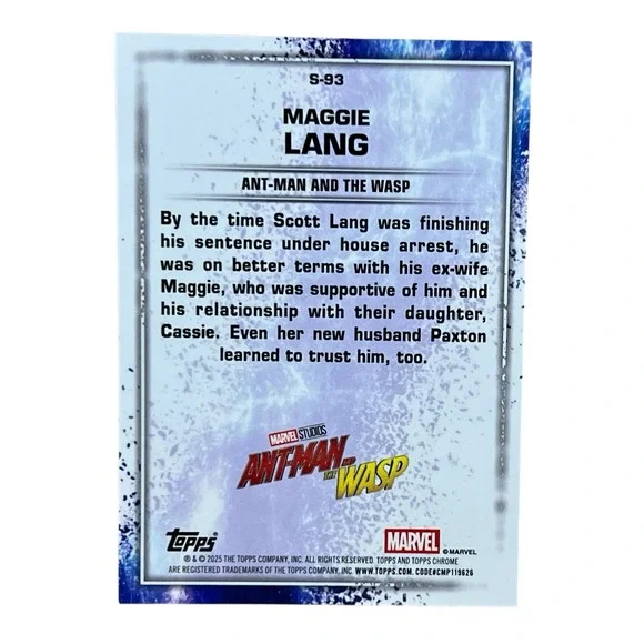 2025 Topps Chrome Marvel Studios Maggie Lang #S-93 Red Refractor The Snap 2/5 - Picture 2 of 10